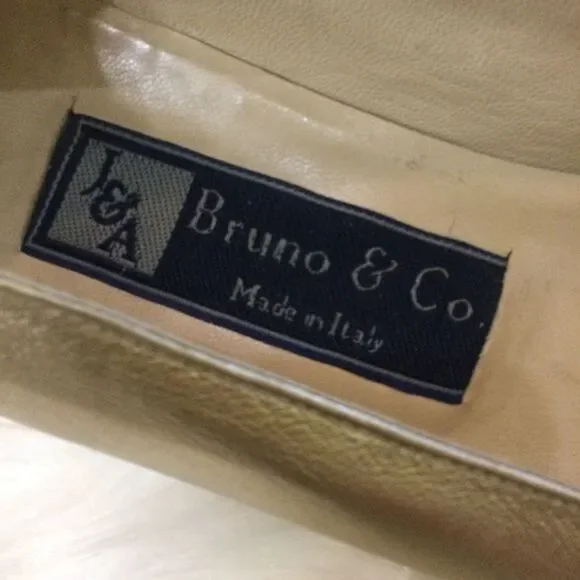 Bruno & Co Metallic Gold Leather Italian Flats Size 6 - Picture 10 of 12